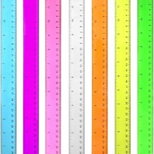 7 pack plastic Colorful Party Ruler Set